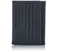 Lucky Brand Herren Lederflagge geprägt RFID dreifach gefaltet, schwarz, Einheitsgröße