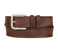 Lucky Brand Herren Ledergürtel mit Dreifachnähten Gürtel, Braun, 95 cm