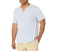 Lucky Brand Herren Venice Burnout Kerbkragen T-Shirt, Blau (Blue Fog), XL