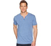 Lucky Brand Herren Venice Burnout Kerbkragen T-Shirt, Blau-Monaco Blue, XX-Large