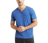 Lucky Brand Herren Venice Burnout Notch Neck Tee T Shirt, Blau - Monaco Blue, M EU
