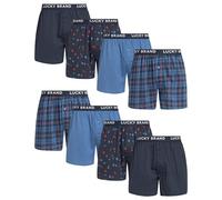 Lucky Brand Men's Underwear - Classic Knit Boxers (4 Pack), Size Medium, Indigo/Mood