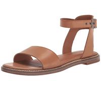 Lucky Brand Women's Kimaya Ankle Strap Sandal Flat, Tan, 6