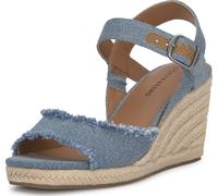 Lucky Brand Women's Mindra Espadrille Wedge Sandal, Medium Denim, 7 W US