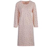 Lucky by zeitlos Nachthemd Damen Thermo Langarm Blüte Kleiner Blumendruck Knöpfe, Farbe:apricot, Größe:XL