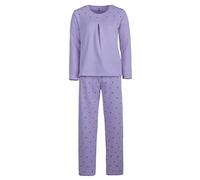 Lucky by zeitlos Thermo Pyjama Set Spitzendruck Schleife Schlafanzug, Farbe:Flieder, Größe:XXL