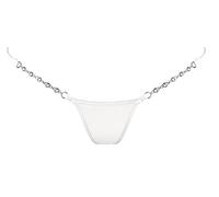 Lucky Cheeks Damen Luxus Micro G-String Transparent White (XS)