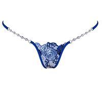 Lucky Cheeks Damen Luxus Mini G-String Blue Lagoon (XXS)