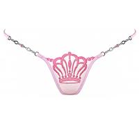 Lucky Cheeks Damen Luxus Mini G-String Queen of Love Pink (XS)