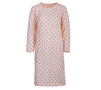 Lucky Damen Nachthemd Thermo angeraut Punkte Winter Größe M L XL XXL, Größe:L, Farbe:Off-White