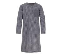 LUCKY Herren Nachthemd 1/1 Arm mit Brusttasche Langarm Schlafshirt, Farbe:Anthrazit, Größe:M