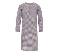 LUCKY Herren Nachthemd 1/1 Arm mit Brusttasche Langarm Schlafshirt, Farbe:Grau, Größe:L