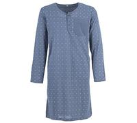 LUCKY Herren Nachthemd Kurzarm Druck mit Brusttasche Schlafshirt, Farbe:Anthrazit, Größe:M