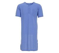 Lucky Herren Nachthemd Kurzarm Pfeil Rundhals Tasche, Farbe:blau, Größe:L