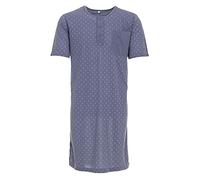 Lucky Herren Nachthemd Kurzarm Pfeil Rundhals Tasche, Farbe:Navy, Größe:L