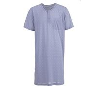 Lucky Herren Nachthemd Kurzarm Tasche Leicht, Farbe:grau, Größe:M