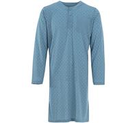 Lucky Herren Nachthemd Langarm Pfeil V-Ausschnitt Knöpfe Grafik Brusttasche, Farbe:grün, Größe:M