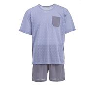 Lucky Herren Pyjama Set 2 TLG. Shorty, Farbe:grau, Größe:XL