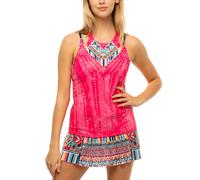 Lucky in Love Damen Tank-Top Lucky in Love Pretty In Ink Bralette Tank Shocking Pink S