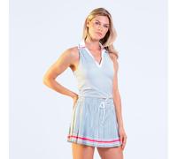 Lucky in Love Pinstripe Lanes Polo Damen