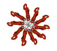 Lucky Line Plastic Key Clip for Backpacks Belts Keys Party Favors Arts and Crafts Red 25 Per Bag (41570)