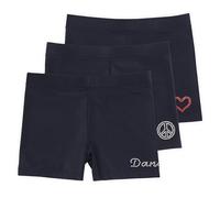 Lucky & Me Ella Girls Dance Shorts, Gymnastics & Dancewear, Black Shorts, 3-Pack, 9/10