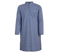 Lucky Nachthemd Herren Langarm Stehkragen Uni Brusttasche, Farbe:anthrazit, Größe:XL