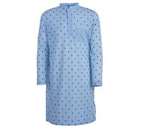 Lucky Nachthemd Herren Langarm Stehkragen Uni Brusttasche, Farbe:blau, Größe:XXL