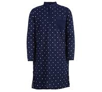 Lucky Nachthemd Herren Langarm Stehkragen Uni Brusttasche, Farbe:Navy, Größe:XXL