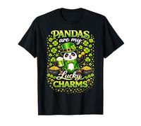 Lucky Panda Shamrocks St Patricks Day Green Beer Leprechaun T-Shirt
