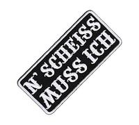 Lucky Patches, Aufnäher, Applikation, Aufbügler, Iron on Patch - Lustige Biker Sprüche, Witzige Motorrad Sprüche, Rocker, Heavy Metal - 4 x 9 cm