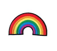 Lucky Patches, Aufnäher, Applikation, Aufbügler, Iron on Patch - Regenbogen, Rainbow, Farben, DIY, Deko, Basteln - 7 x 4,5 cm