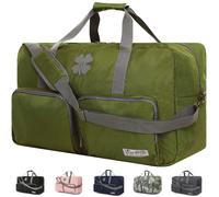 Lucky 65L Travel Duffel Bag, Gym Bag and Duffle Bag for Men, Foldable Overnight Bag for Women & Men with Adjustable Shoulder Strap - Green