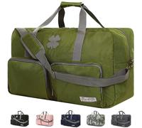 Lucky Travel Duffel Bags 65L, Turnbeutel, Reisetasche & Große Duffle Bag für Männer, Faltbare Übernachtung Weekender Taschen für Damen & Herren mit Verstellbarem Schultergurt, Loden Green,
