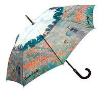 LUCKYWEATHER Regenschirm Stockschirm Damen Motiv Claude Monet Mohnblumenfeld I Stockregenschirm groß und stabil sowie hochwertig verarbeitet I Regenschirme mit UV-Schutz