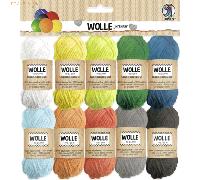 URSUS 56040099 Wolle intensiv, aus 100% Baumwolle, Knäuel á g / 29 m, in 10 Farben, zum Stricken und Häkeln und für kleine Bastelprojekte, one size