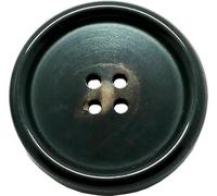 LÜNA Knöpfe ECHT HORN schwarz, 30mm, 6 Stück