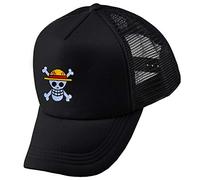 Luffy Monkey D. Mütze Ruffy Baseball Cap Basecap Zoro One Unisex Kappe Snapback Lysop Piece, Farbe:Schwarz