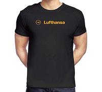 Lufthansa Airline Mens T-Shirt Fashion Casual Unisex Black Tee M