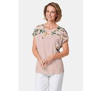 Luftige Chiffonbluse mit floralem Druck rosa 21