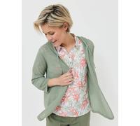 Luftige Shirtjacke mit Netz-Optik, oliv, Größe 42, Jeans Fritz