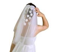 Luftiger Hochzeitsschleier aus weißer Spitze, wiederverwendbarer Polyesterstoff, perfekt für kathedrale oder fingerspitzenlange Kleider Wiederverwendbares Netz, perfekt für kathedralelange Kleider
