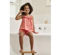 Luftiger Mädchen Sommer-Schlafanzug mit Stickereien koralle Gr. 86 von vertbaudet