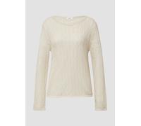 Luftiger Strickpullover aus Leinenmix mit Ajourmuster 38 creme 2165844.0750.38