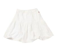 Luftiger Stufenrock knielang weiß 104