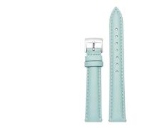 LUGEMA 14 Mm, 16, 18, 20, Schlichtes Echtleder-Armband, Kompatibel Mit Fossil, Citizen-Uhrenarmband, DW-Damenarmband, Himmelblau, Rosa, Braun(Sky blue-silver,14mm)