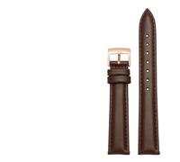 LUGEMA 14 Mm, 16, 18, 20, Schlichtes Echtleder-Armband, Kompatibel Mit Fossil, Citizen-Uhrenarmband, DW-Damenarmband, Himmelblau, Rosa, Braun(Brown-rosegold,14mm)