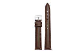 LUGEMA 14 Mm, 16, 18, 20, Schlichtes Echtleder-Armband, Kompatibel Mit Fossil, Citizen-Uhrenarmband, DW-Damenarmband, Himmelblau, Rosa, Braun(Brown-silver,14mm)