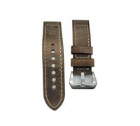 LUGEMA 24mm Italien Echtes Leder Uhrenband Kompatibel mit Panerai Männer Dicke Uhrenarmband Handgelenkband mit Edelstahlschnalle