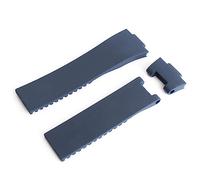 LUGEMA 25 * 12 mm schwarz braun blau wasserdicht Silikonkautschuk Uhrenarmband Armband kompatibel mit Ulysse Nardin Strap (Color : Blue, Size : 25mm)